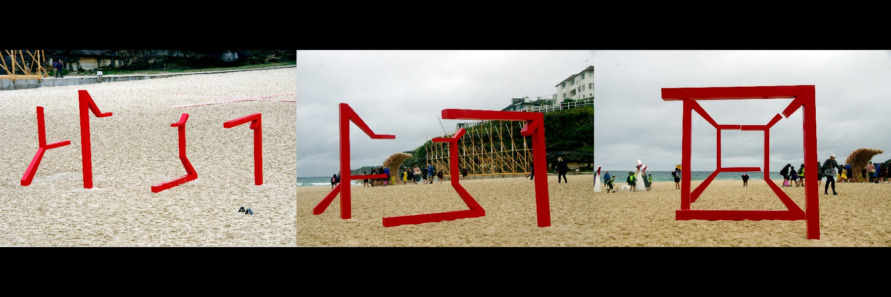 Œuvres contemporaines sur les plages de Manly. Manly