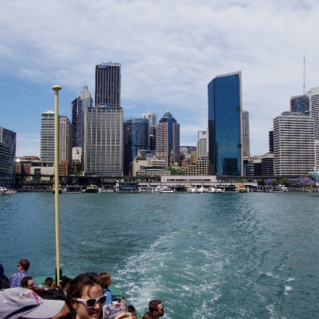 Balade en bateau navette sur l'aber de la baie de Sydney. Sydney