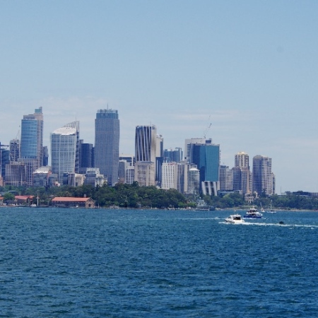 Balade en bateau navette sur l'aber de la baie de Sydney. Sydney