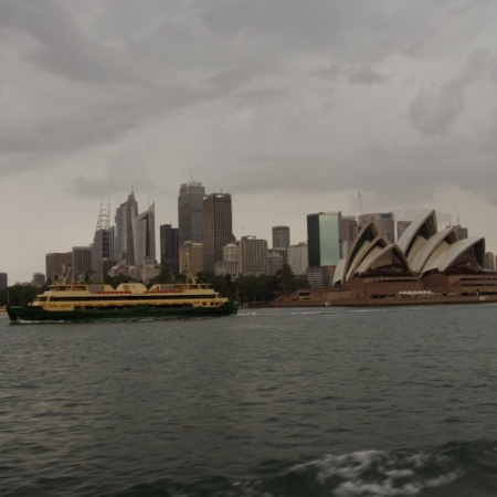 Balade en bateau navette sur l'aber de la baie de Sydney. Sydney