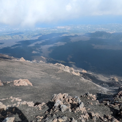Randonnée sur l'Etna. Vallée del Bove. Italie, Etna.