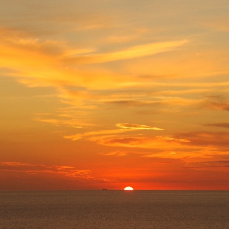 Coucher de soleil à Ginostra. Italie, Ginostra.