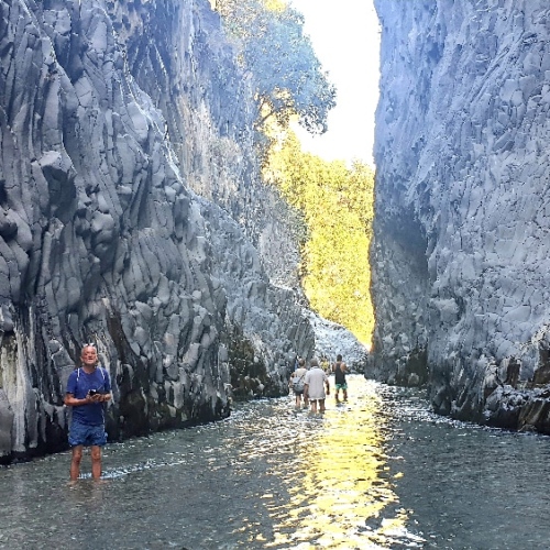 Les gorges de l'Alcantara. Italie, Motta Camastra.