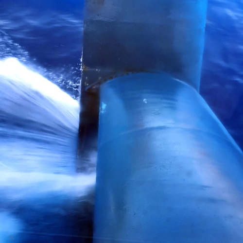Hydroglisseur, détail d'un foyle. Italie, îles Éoliennes.