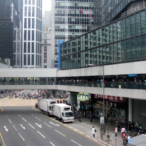 Les trottoirs surélevés Hong Kong