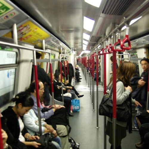 Dans le métro. Hong Kong