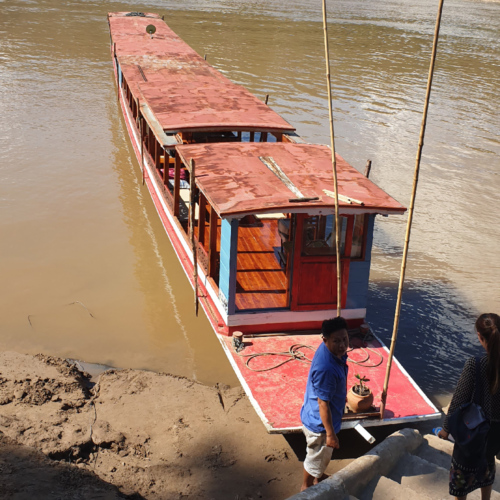 Début de notre croisière sur le Mékong. Luang Prabang