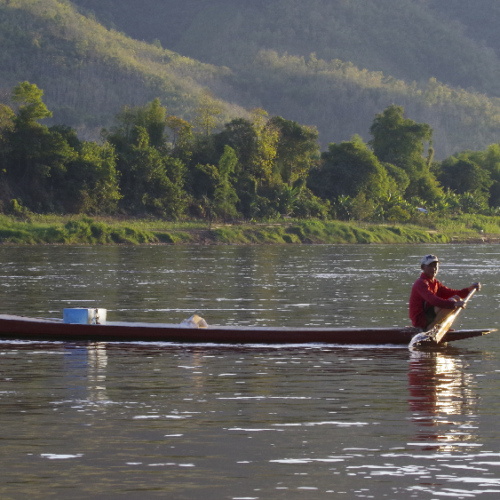 Retour de pêche. Luang Prabang