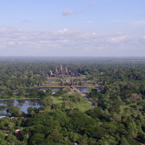 Vol en ballon en Angkor Wat. Siem Reap