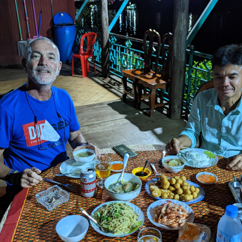 La maison d'hôte au lac Tonlé Sap. Kompong Kleang.