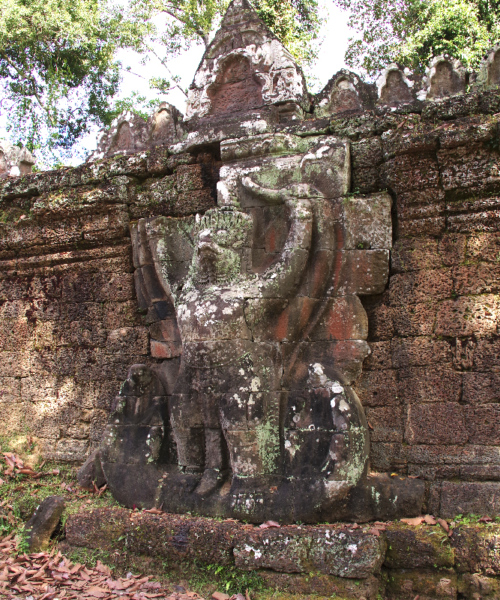 Le Temple Preah Khan. Garuda protégeant l'enceinte. Siem Reap