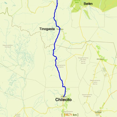 Notre trajet de Fiambala à Chilecito. La Puna.