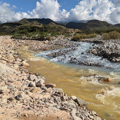Confluence du Rio Amarillo (Rivière jaune). Chilecito.