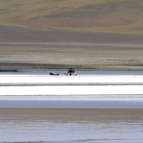 Laguna Brava. Reste de l'épave de l'avion. La Puna.