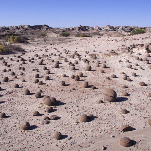 Parc national d'Ischigualasto. Cancha de Bochas. La Puna.