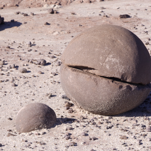 Parc national d'Ischigualasto. Cancha de Bochas. La Puna.