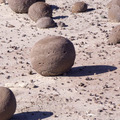 Parc national d'Ischigualasto. Cancha de Bochas. La Puna.