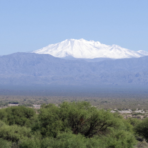 Sommets enneigés sur la route pour la Laguna Brava. La Puna.