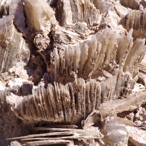 Salar d'Antofalla, gisement de gypse. La Puna.