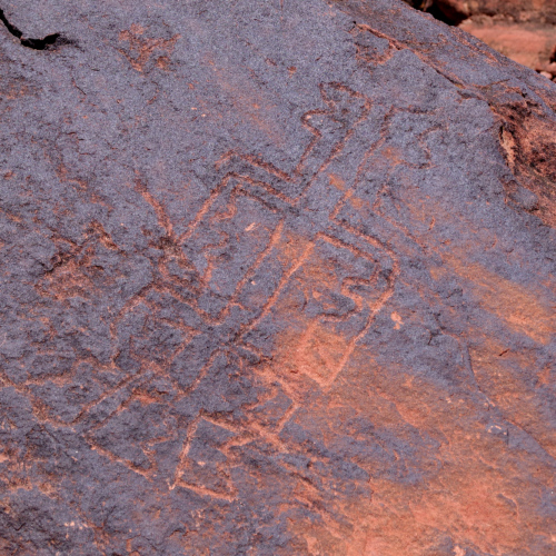 Pétroglyphes au Parc National de talampaya. La Puna.
