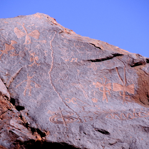 Pétroglyphes au Parc National de talampaya. La Puna.