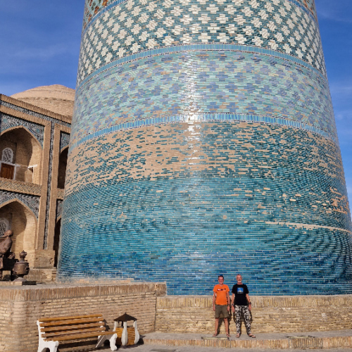 la médersa Moukhammad Amin-khan, le minaret court Kalta Minor. Khiva.