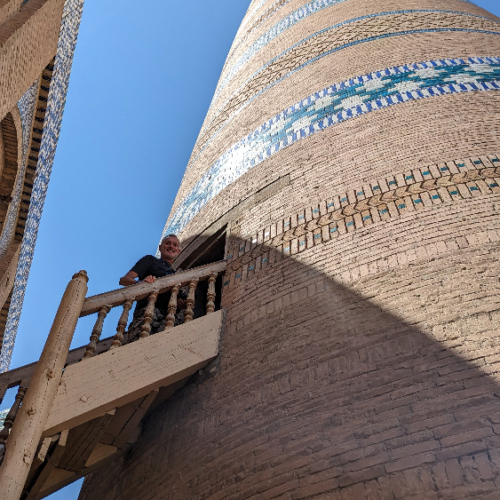 La médersa Islam Khodja. Montée dans le minaret. Khiva.