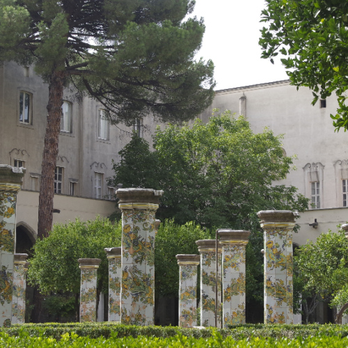 Monastère de Santa Chiara, le cloître. Naples