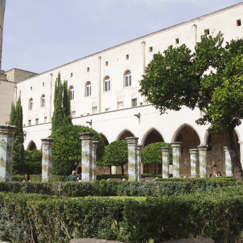 Monastère de Santa Chiara, le cloître. Naples