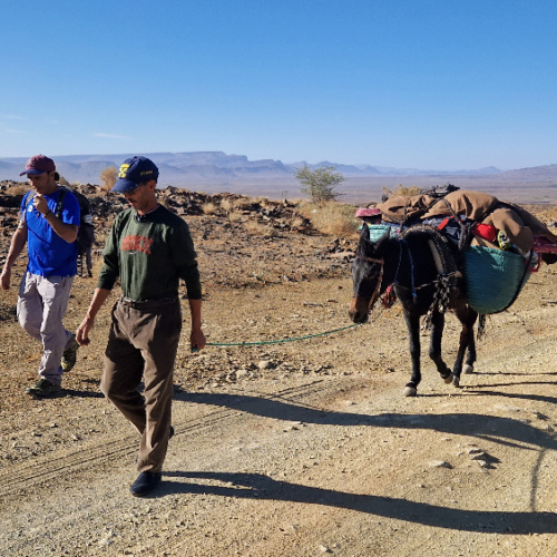 Départ de notre trek. Six jours de trek dans le Djébel Saghro