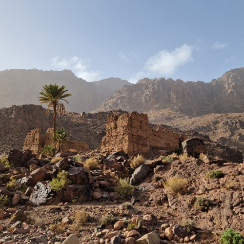 Casbah en ruine avant Foudoud. Six jours de trek dans le Djébel Saghro