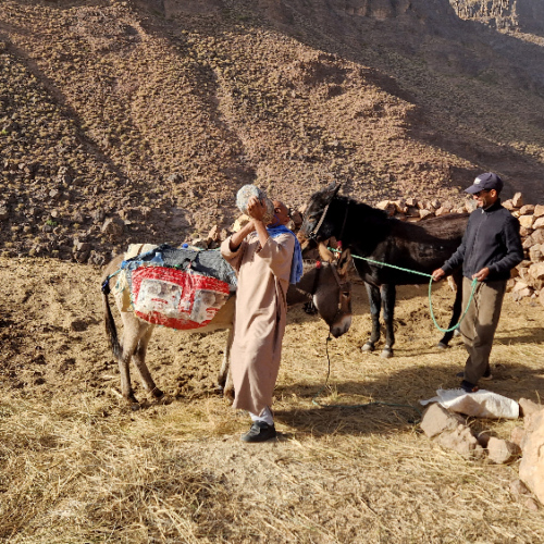 Hamou fait le pitre sous le regard d'Hamou. Six jours de trek dans le Djébel Saghro
