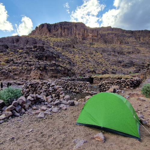 Le campement à Tawhyyant, ma tente. Six jours de trek dans le Djébel Saghro