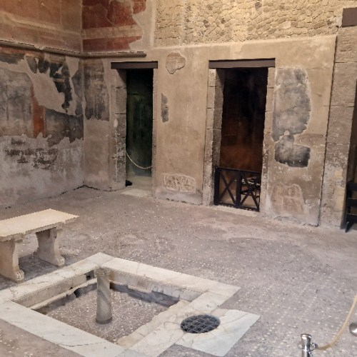 L'intérieur d'une villa. Herculanum