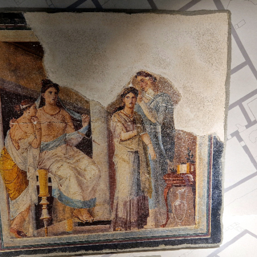 Fresque remarquablement conservée au musée. Herculanum