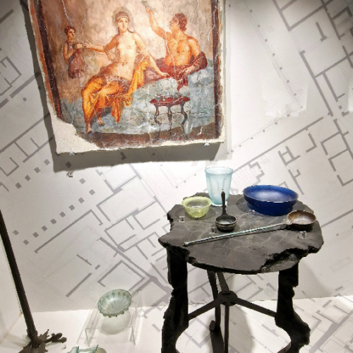 Objet retrouvé et exposé au musée. Herculanum