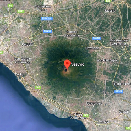 Emplacement du Vésuve. Italie