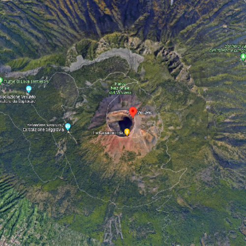 Emplacement du Vésuve. Italie