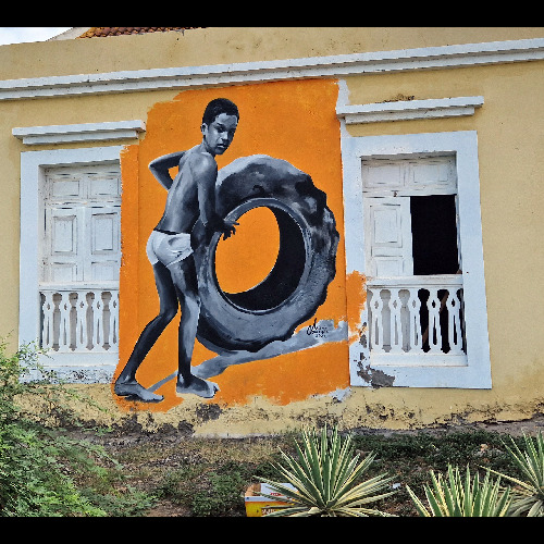 Fresque murale à Tarrafal. Cap Vert Santiago Tarrafal