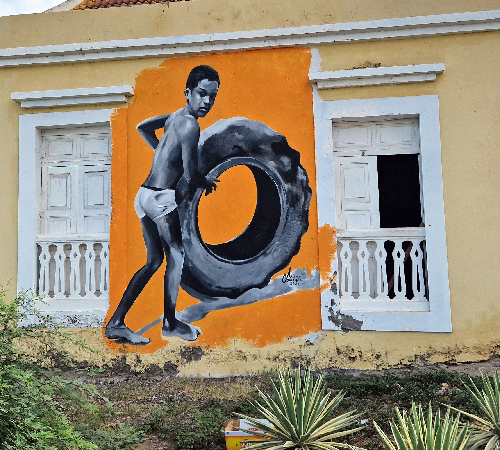 Fresque murale à Tarrafal. Cap Vert Santiago Tarrafal
