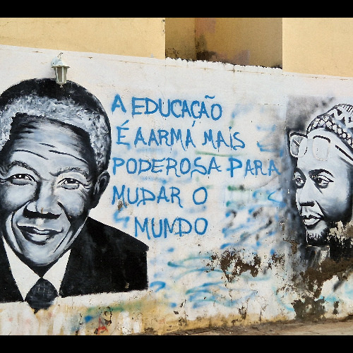 Fresque murale à Tarrafal. Cap Vert Santiago Tarrafal