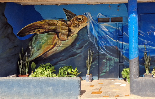 Fresque murale à Tarrafal. Cap Vert Santiago Tarrafal
