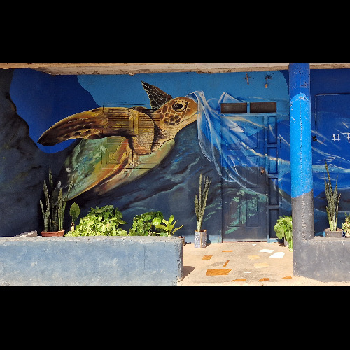Fresque murale à Tarrafal. Cap Vert Santiago Tarrafal