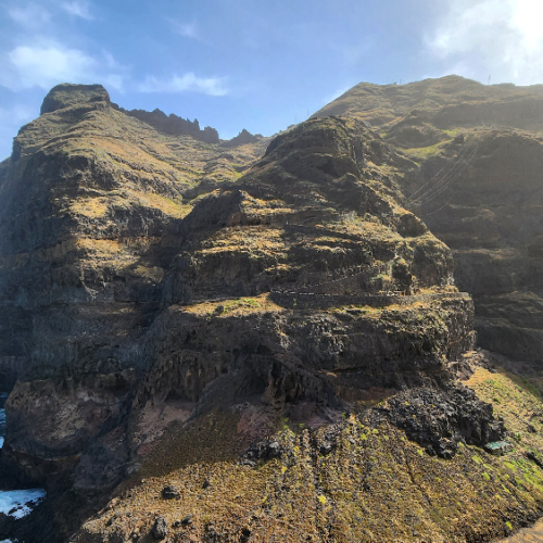 Le "chemin de croix" cette descente vertigineuse difficile à monter ! Cap Vert Santo Antao