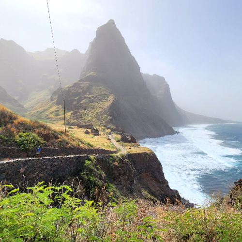 Le village abandonné en vue. Cap Vert Santo Antao