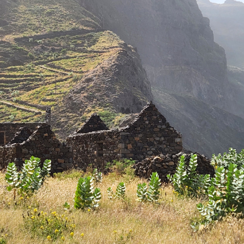 Le village abandonné. Cap Vert Santo Antao