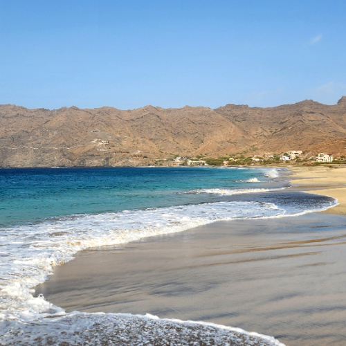 La plage à São Pedro. Cap Vert, Sao Vicente.