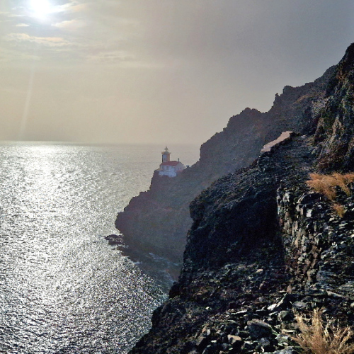 Randonnée jusqu'au phare d'Amelia. Cap Vert, Sao Vicente.