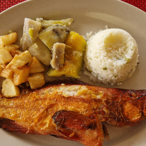 Repas poisson. Cap Vert, Sao Vicente.