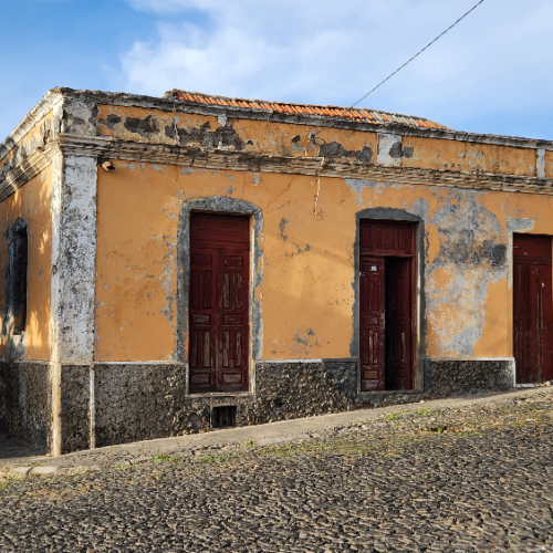 Balade dans les rues de Sao Filipe. Cap Vert, Sao Filipe.